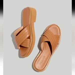 Madewell Women's Desert Camel Slide Sandals
